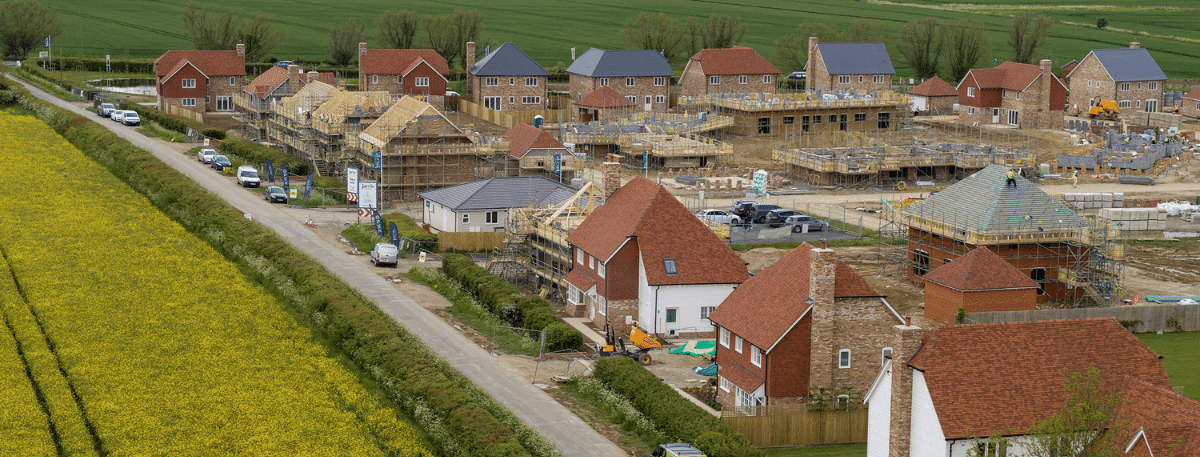 Construction taking place at Chilmington Green